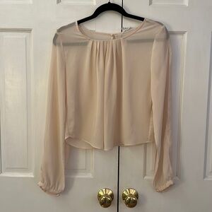 BCBG Sheer Pale Pink Top